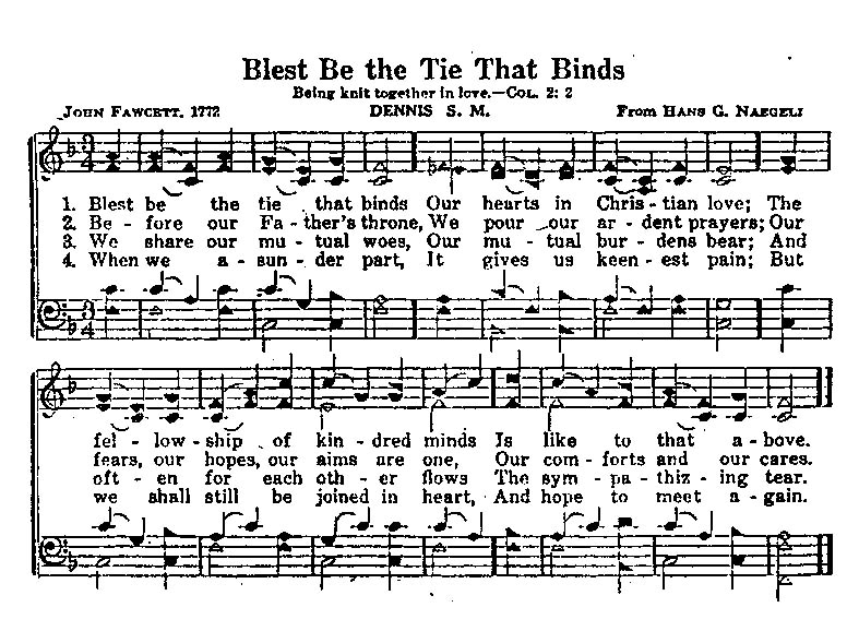Blest be the tie that binds